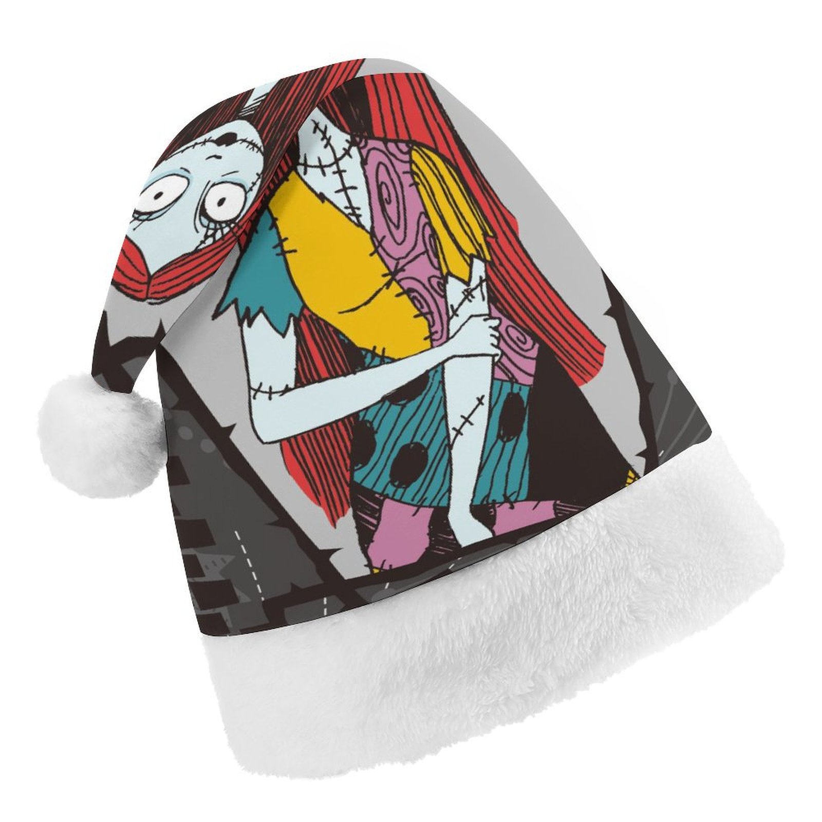 The Nightmare Before Christmas Sally Christmas Hat for Adult And Kids Xmas Decor Ornaments Christmas New Year Festive Holiday Party Supplies Plush Santa Claus Hats